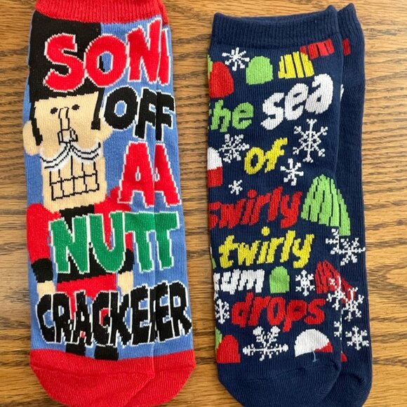 ELF Christmas Socks - Women's Sizes 5-8 but can stretch! Elf Sock Bundle - Picture 5 of 6